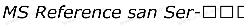 MS Reference san Ser字体转换
